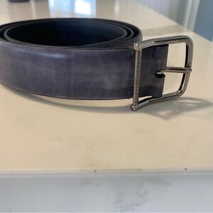 Zegna Gray belt with Silver Buckle